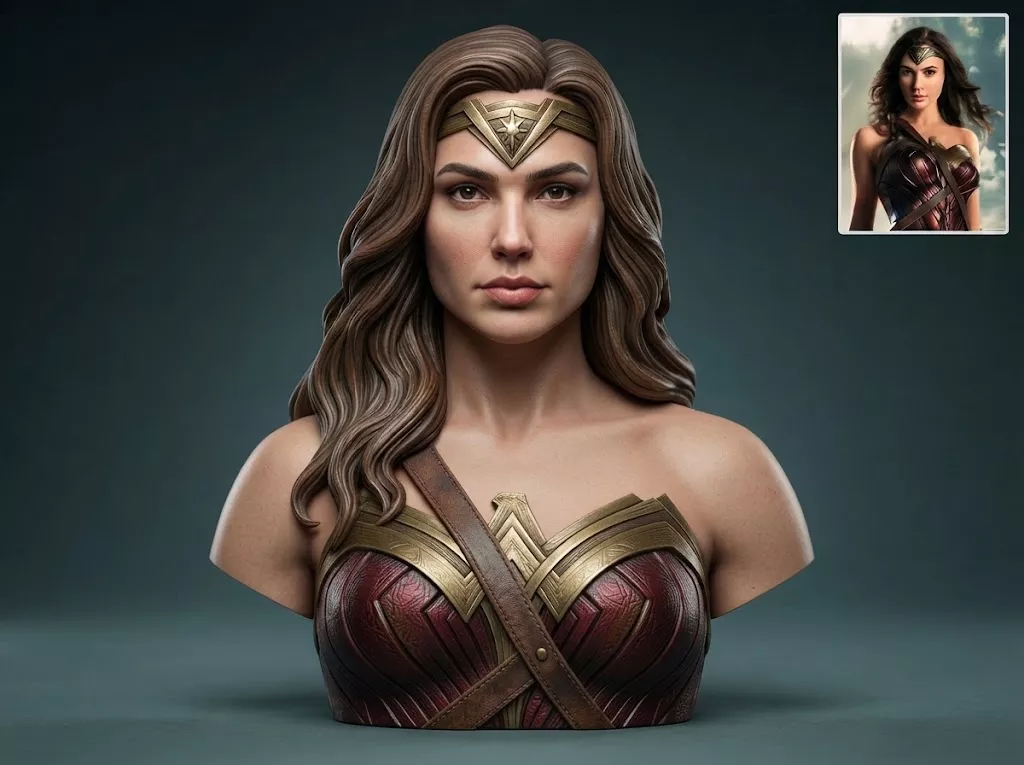 Wonder Woman Gal Gadot Bust 3D Print Model 3D print model