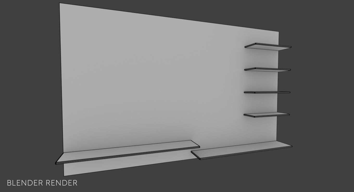 Low Poly TV Panel ArchViz - Game Ready Low-poly 3D model_7