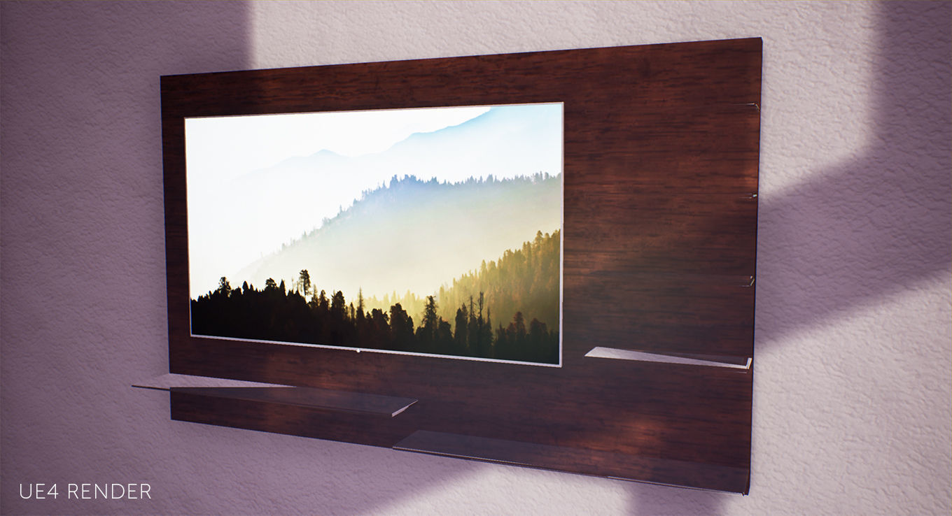 Low Poly TV Panel ArchViz - Game Ready Low-poly 3D model_4