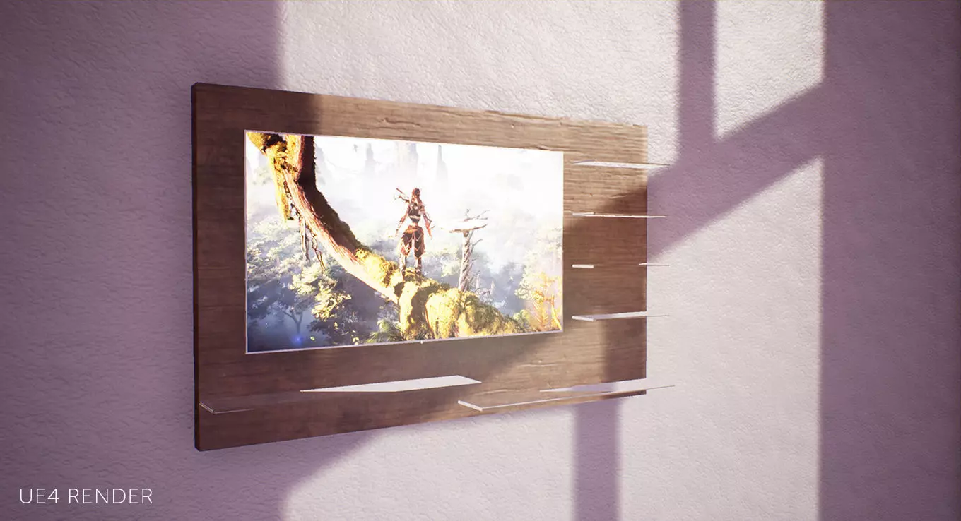 Low Poly TV Panel ArchViz - Game Ready Low-poly 3D model_0