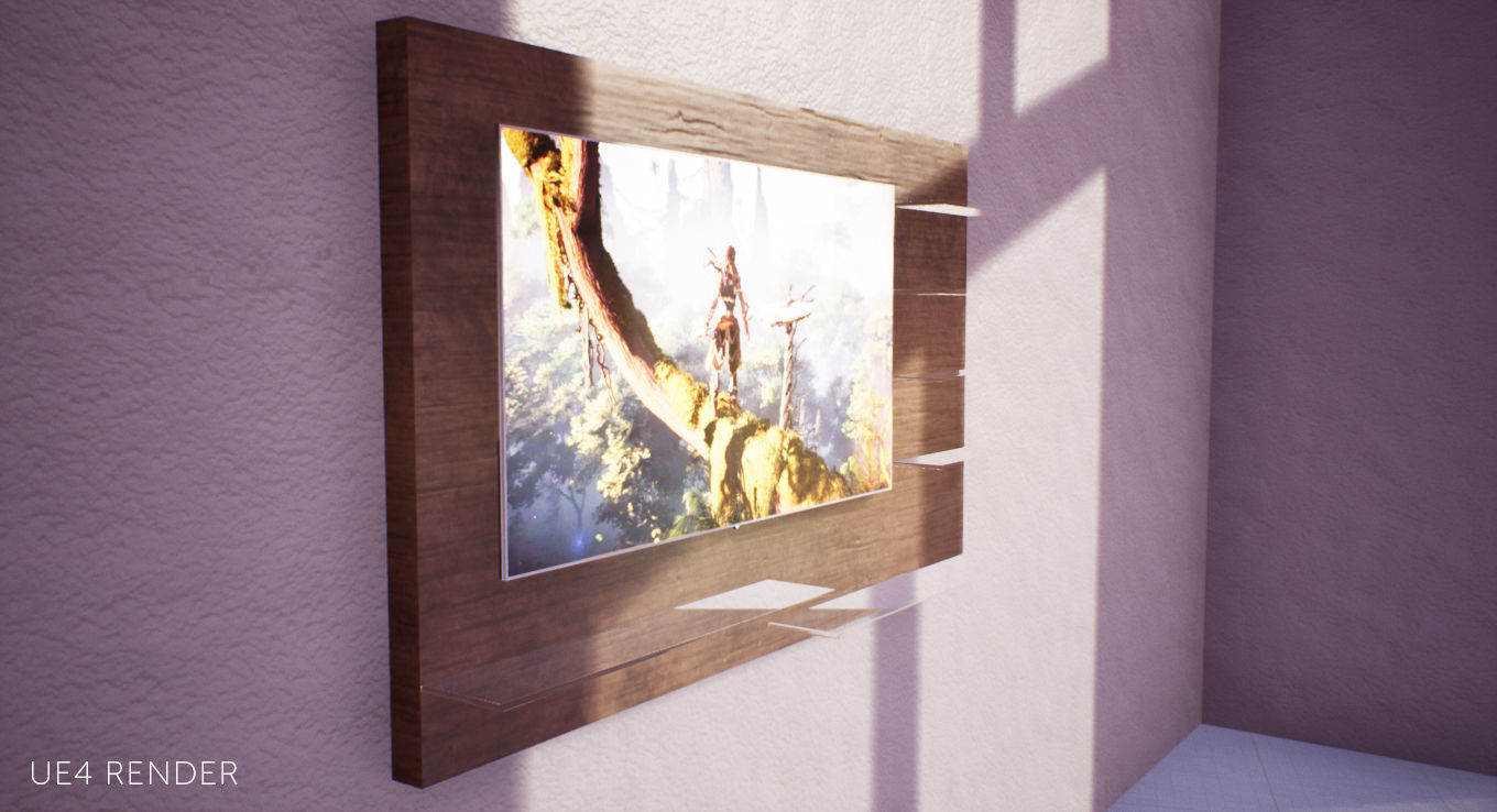 Low Poly TV Panel ArchViz - Game Ready Low-poly 3D model_1