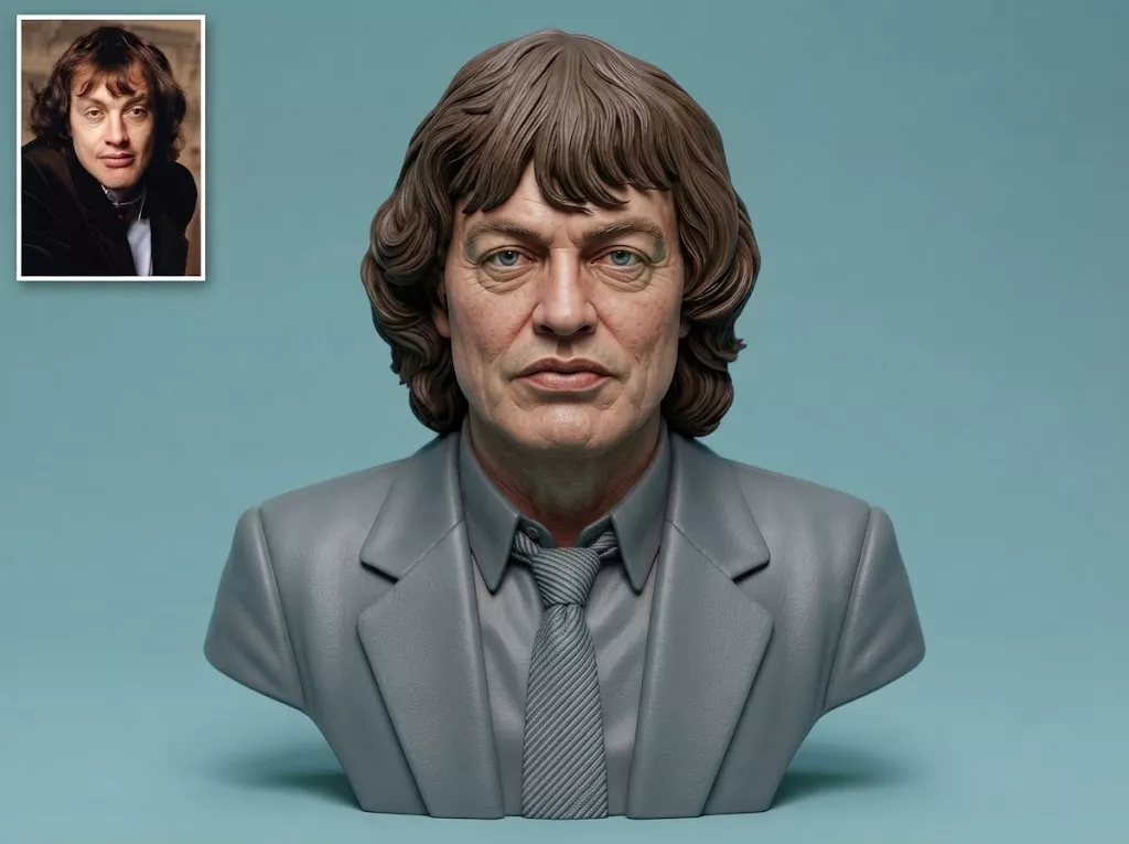 Angus Young 3D Printable Bust 3D print model