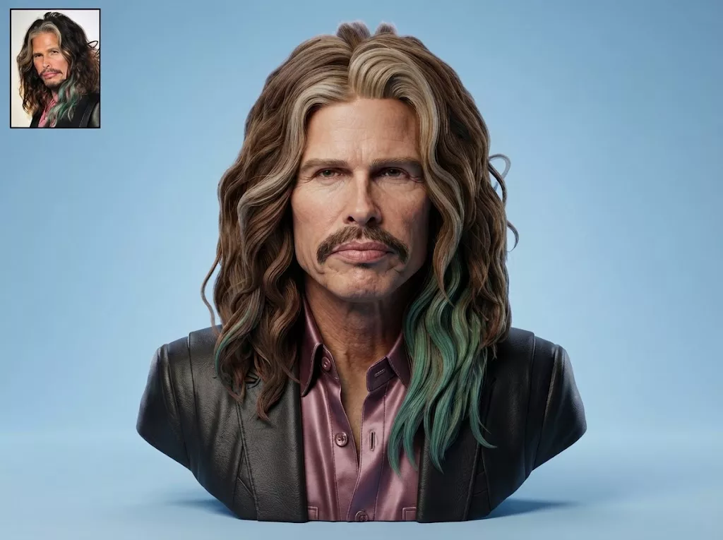 Steven Tyler 3D Printable Bust 3D print model