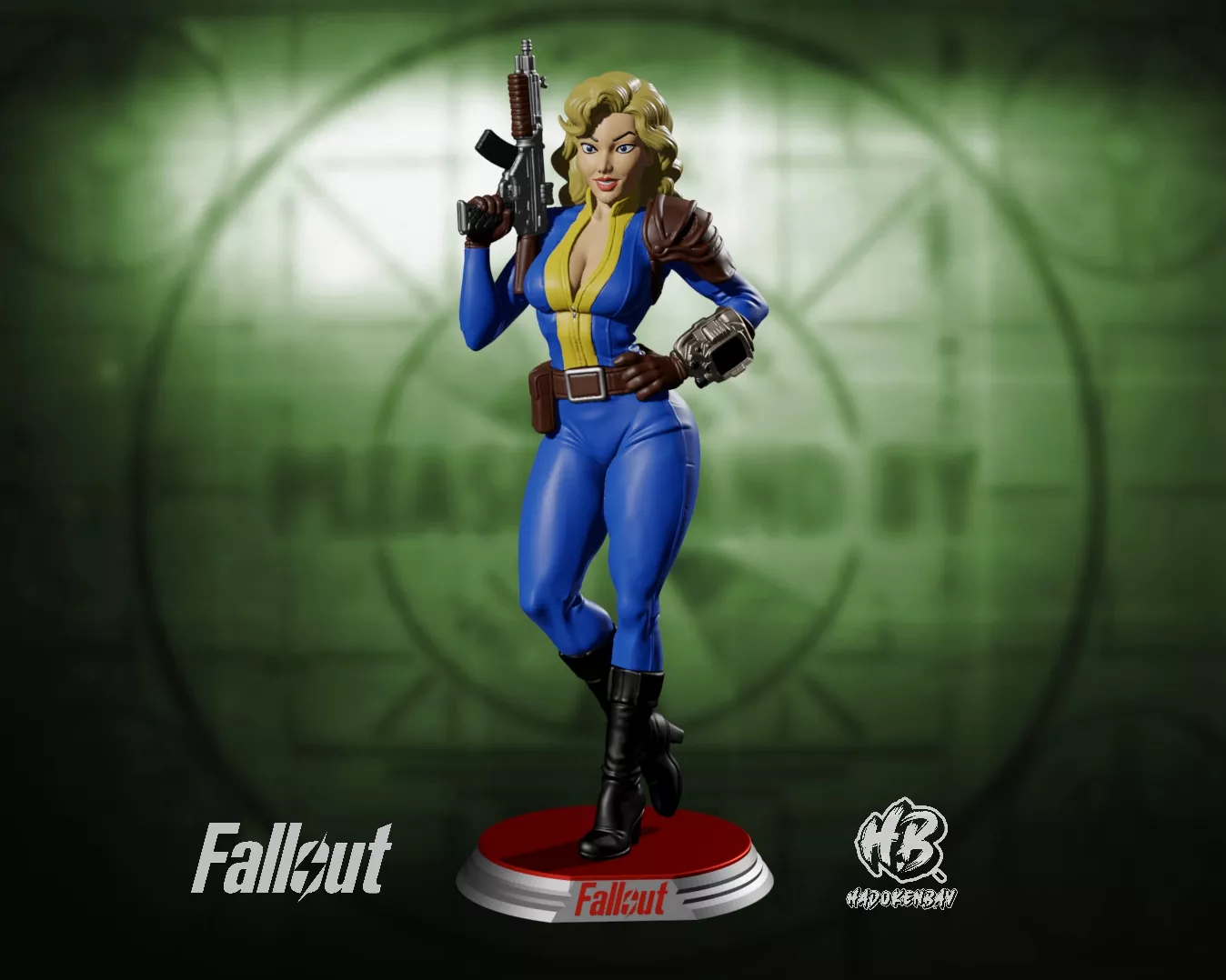 Fallout Vault Girl Figure 3D print model