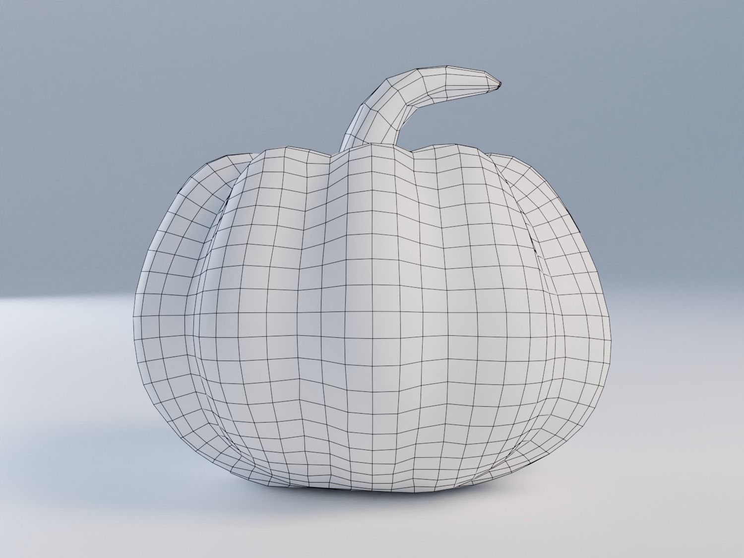 Pumpkin Low-poly 3D model_3