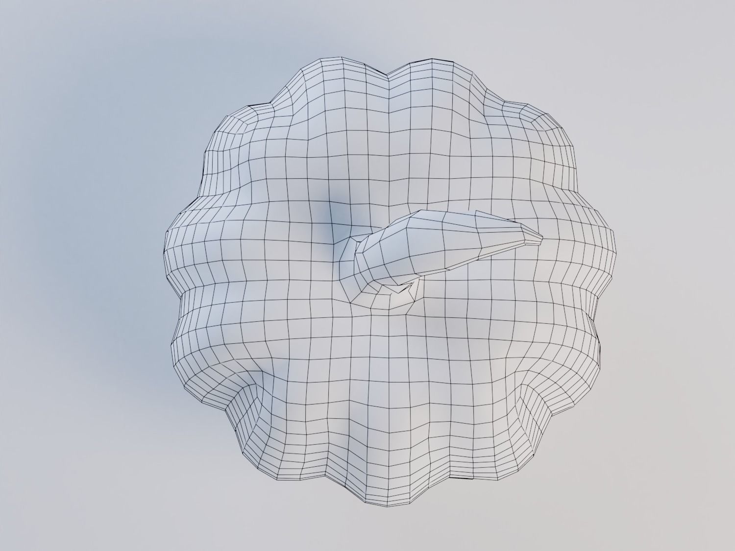 Pumpkin Low-poly 3D model_11