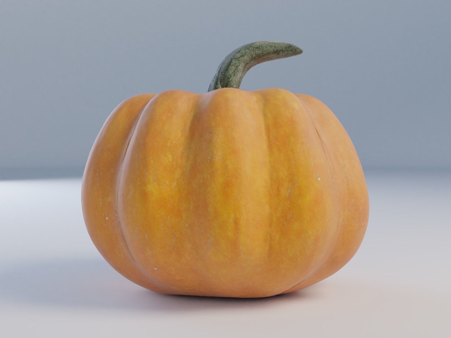 Pumpkin Low-poly 3D model_2