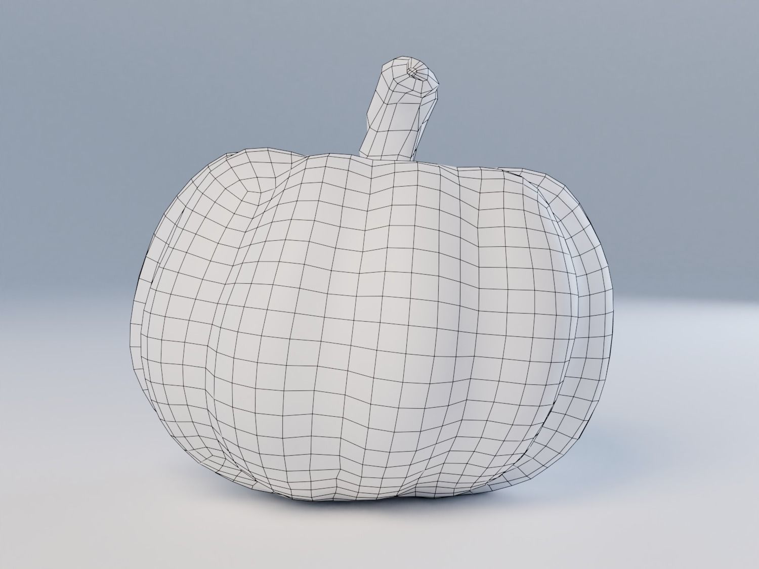 Pumpkin Low-poly 3D model_9