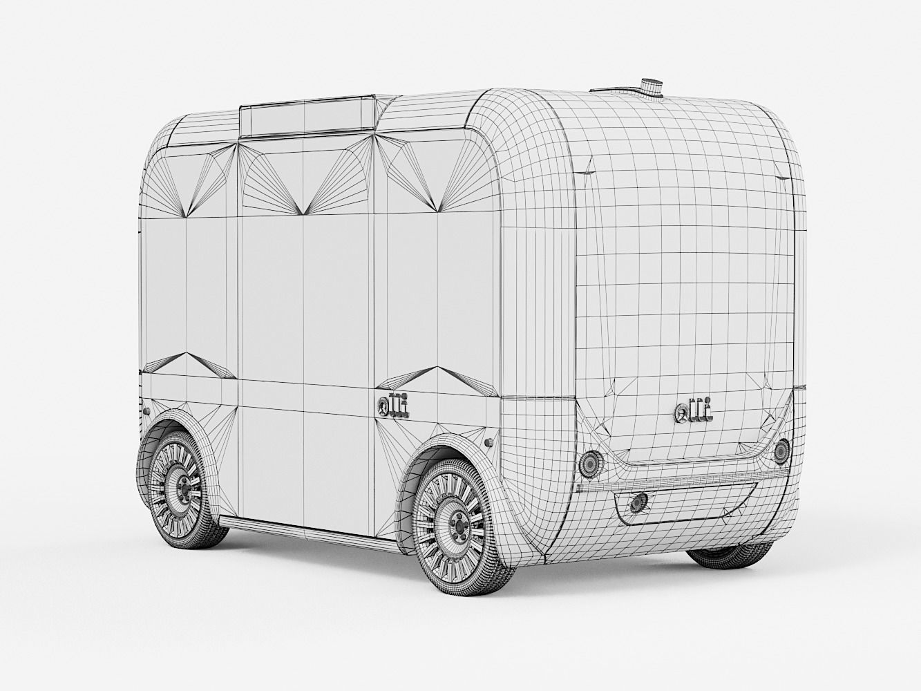 Driverless Bus Local Motors Olli - Rigged 3D model_20