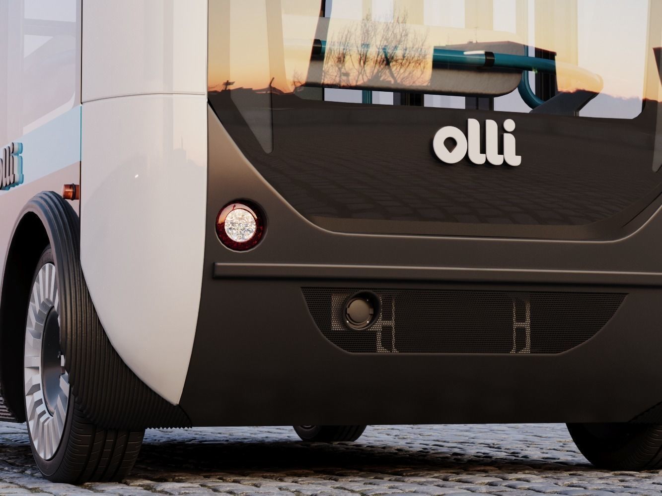 Driverless Bus Local Motors Olli - Rigged 3D model_12