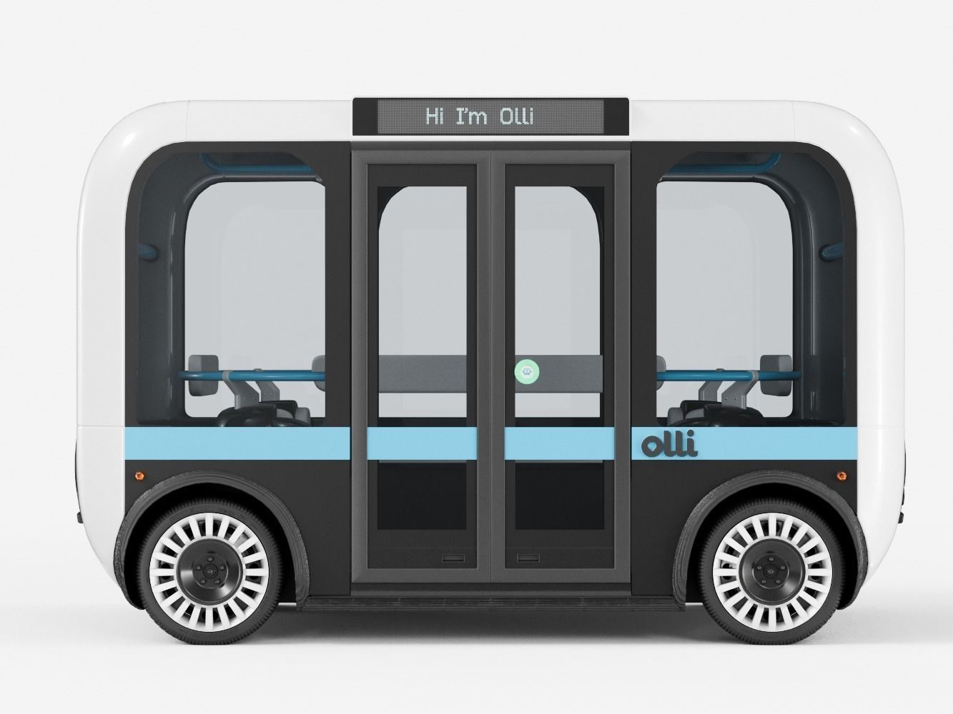 Driverless Bus Local Motors Olli - Rigged 3D model_2