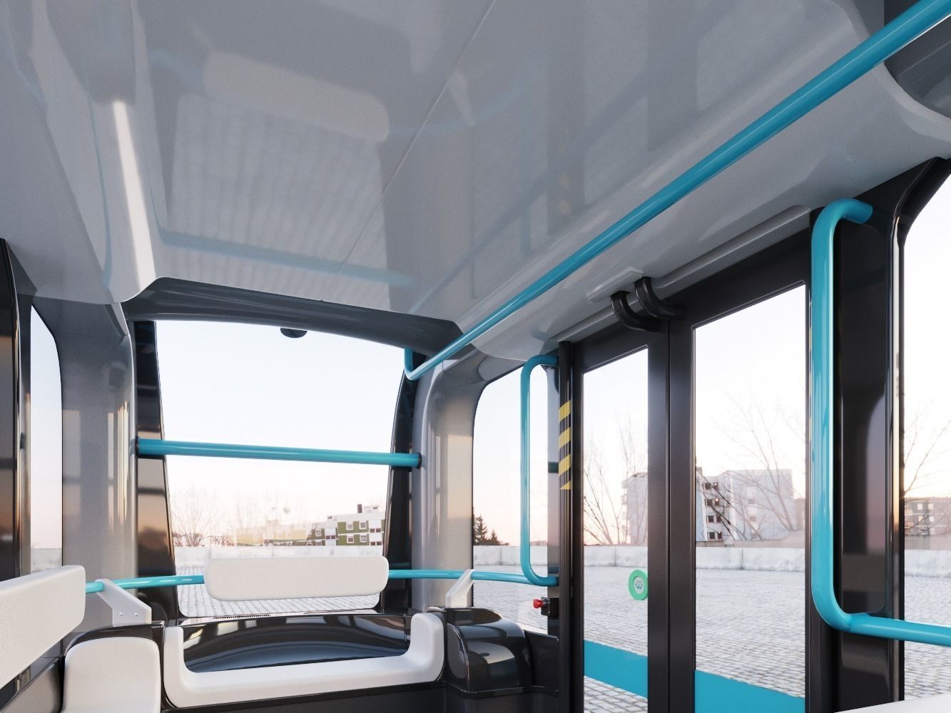 Driverless Bus Local Motors Olli - Rigged 3D model_17