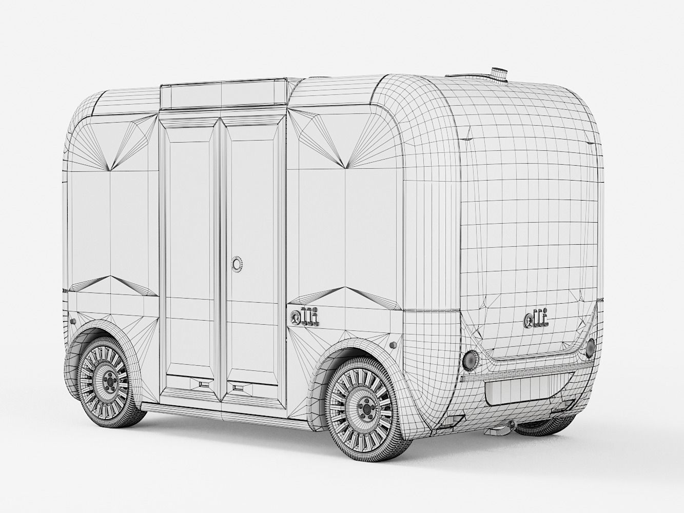 Driverless Bus Local Motors Olli - Rigged 3D model_19