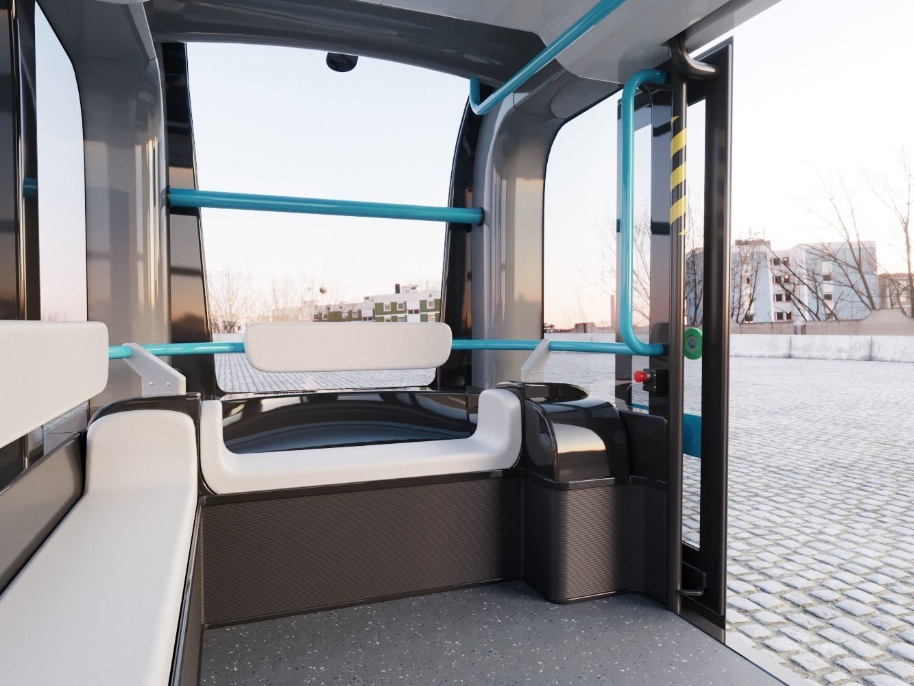 Driverless Bus Local Motors Olli - Rigged 3D model_15