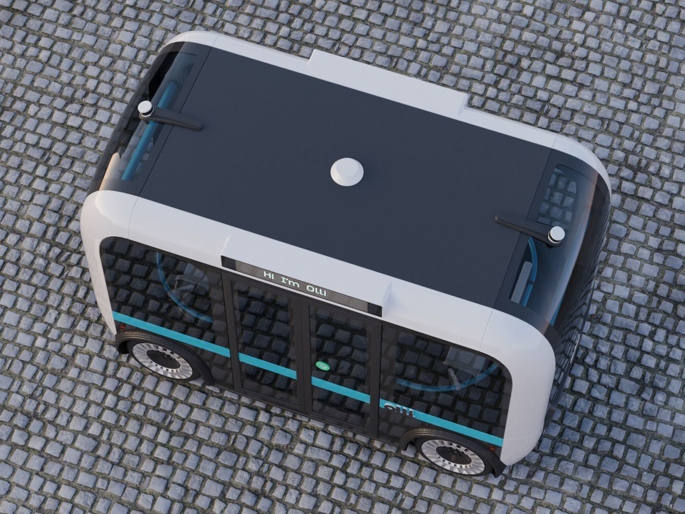 Driverless Bus Local Motors Olli - Rigged 3D model_13