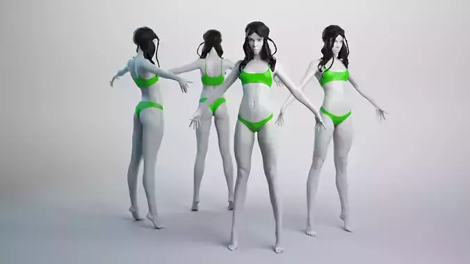 Female Basemesh 04 Low-poly 3D model Female Basemesh 04 Low-poly 3D model