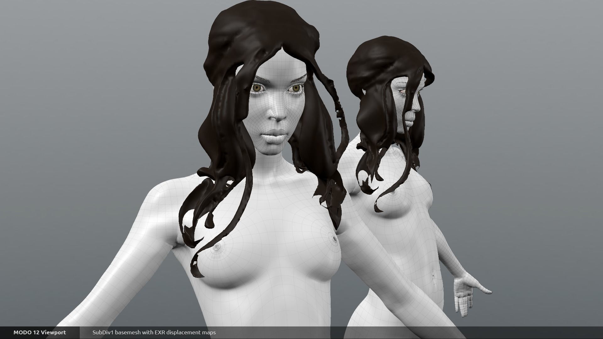 Female Basemesh 04 Low-poly 3D model_10