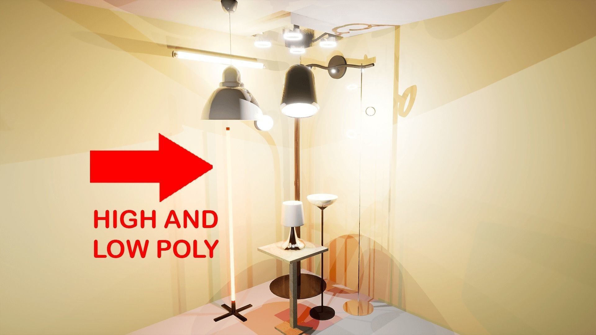 LAMP PACK Low-poly 3D model