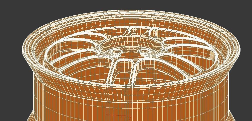 Wheel Enkei RPF1  Low-poly 3D model_4