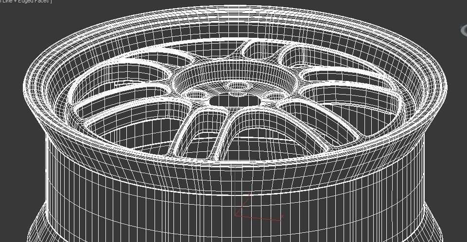 Wheel Enkei RPF1  Low-poly 3D model_1