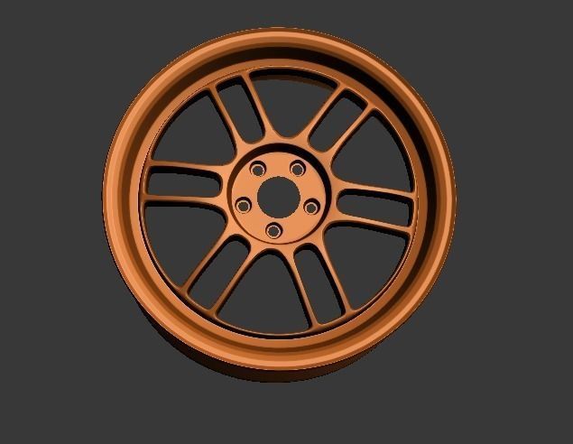 Wheel Enkei RPF1  Low-poly 3D model_0
