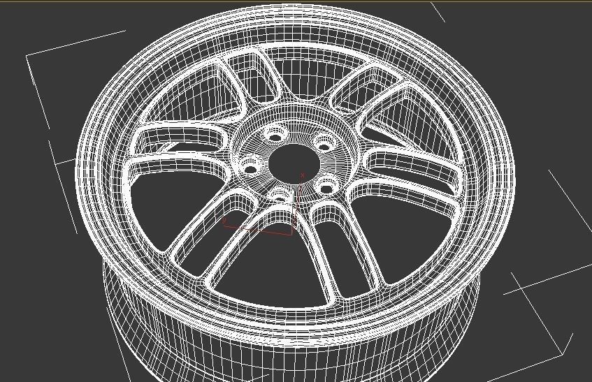 Wheel Enkei RPF1  Low-poly 3D model_2