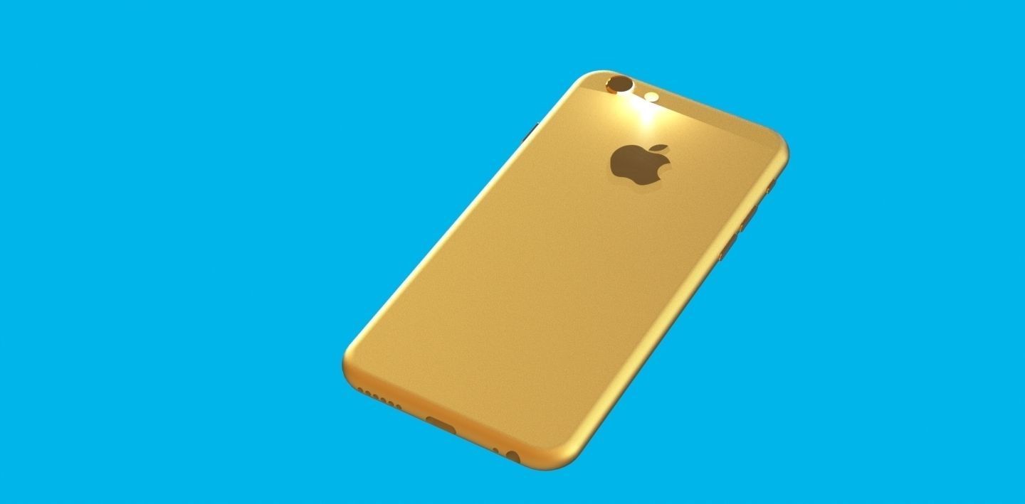 Iphone three gold iphones 3D model_2