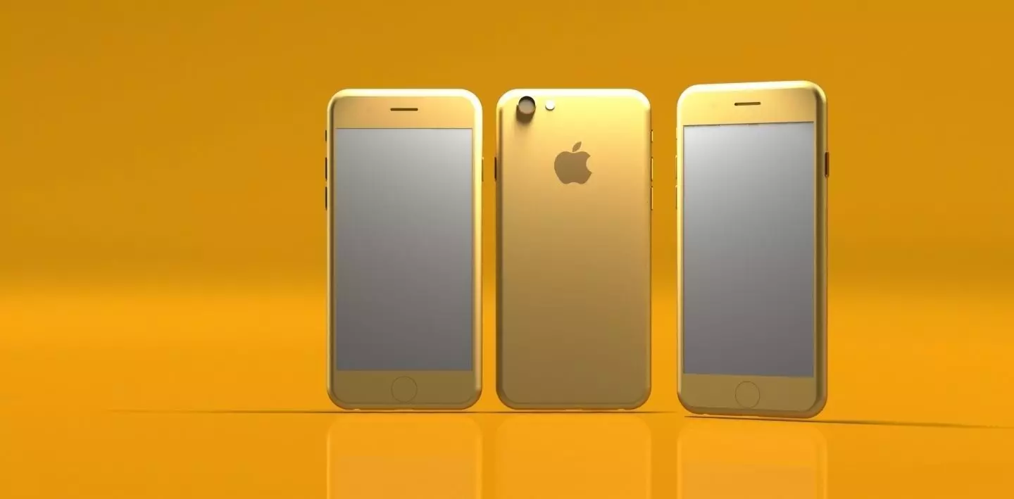 Iphone three gold iphones 3D model_0