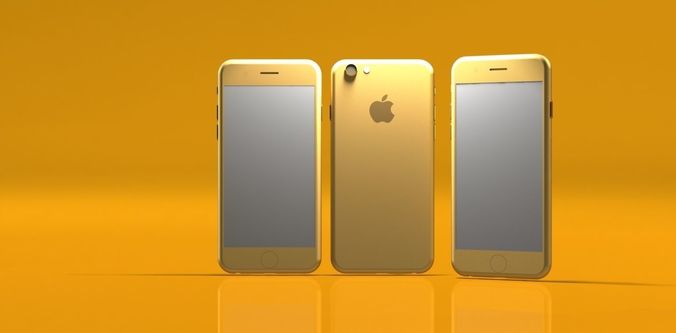 Iphone three gold iphones 3D model