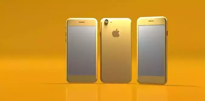 Iphone three gold iphones 3D model