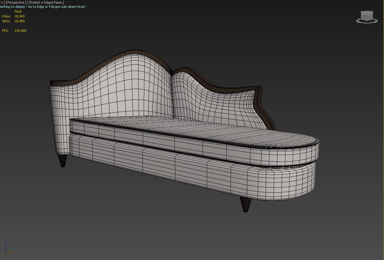 Chaise Lounge  3D model_2