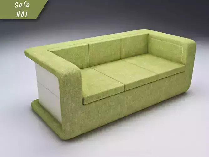 Sofa 01 - Low Poly