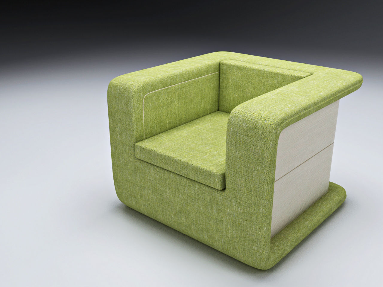 Armchair and Sofa - Soft Furniture Low-poly 3D model_4
