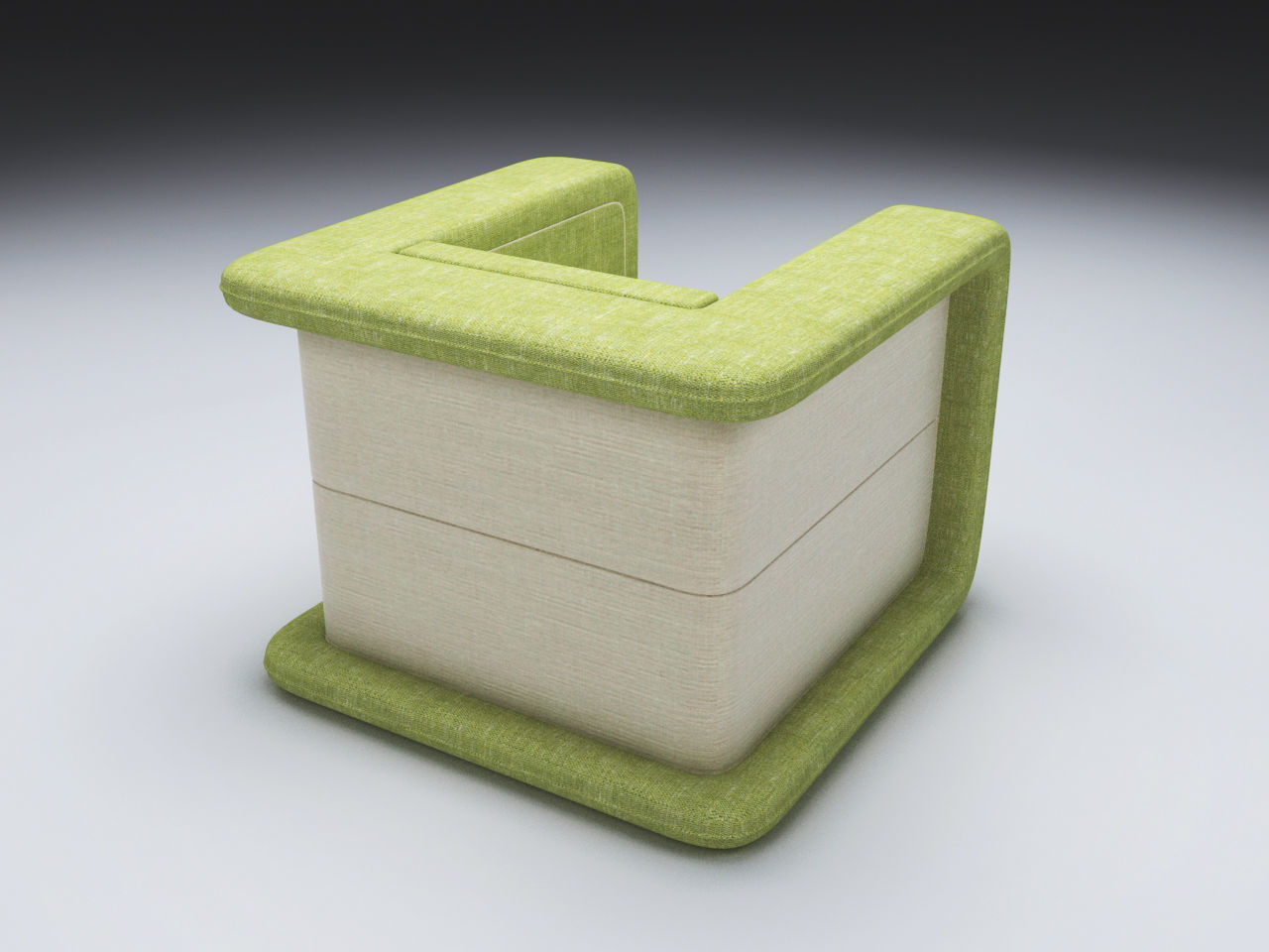 Armchair and Sofa - Soft Furniture Low-poly 3D model_5