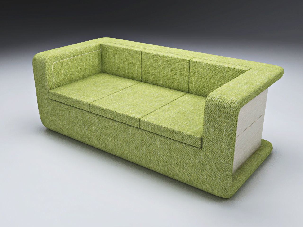 Armchair and Sofa - Soft Furniture Low-poly 3D model_6