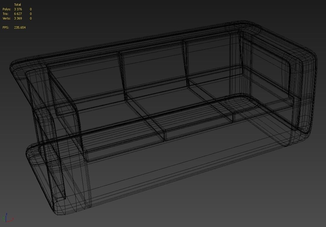 Armchair and Sofa - Soft Furniture Low-poly 3D model_13