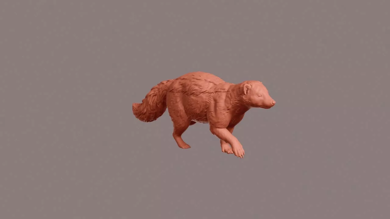 Walking Striped Skunk 3D print model