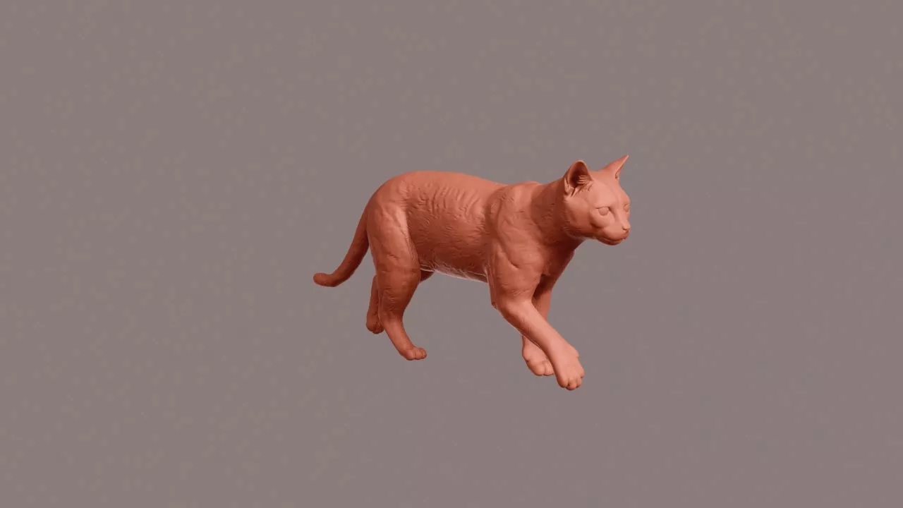 Walking Russian Blue 3D print model