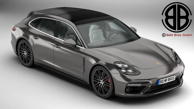 Porsche Panamera Sport Turismo Turbo 2018 3D model