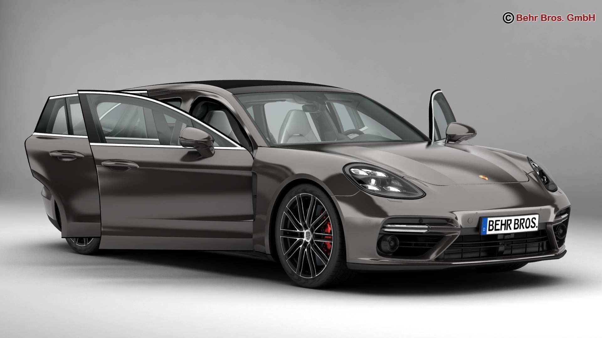 Porsche Panamera Sport Turismo Turbo 2018 3D model_2