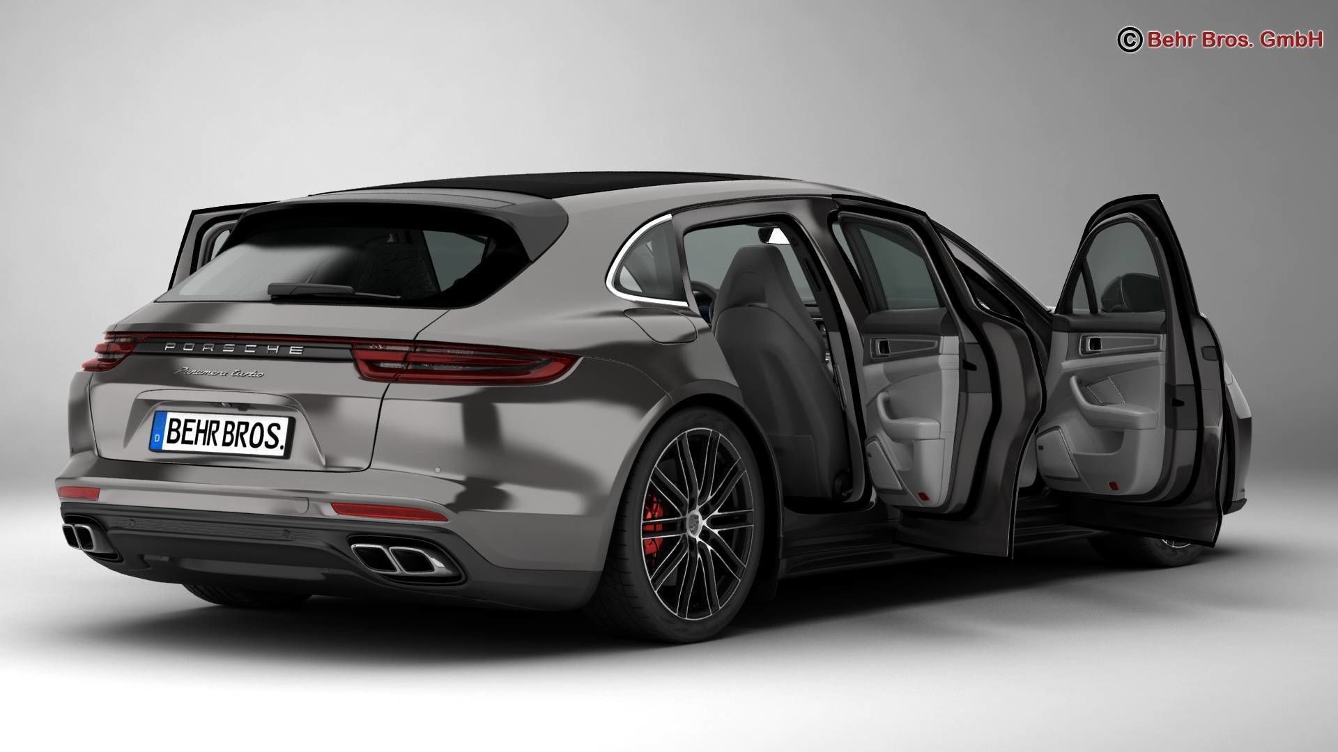 Porsche Panamera Sport Turismo Turbo 2018 3D model_4