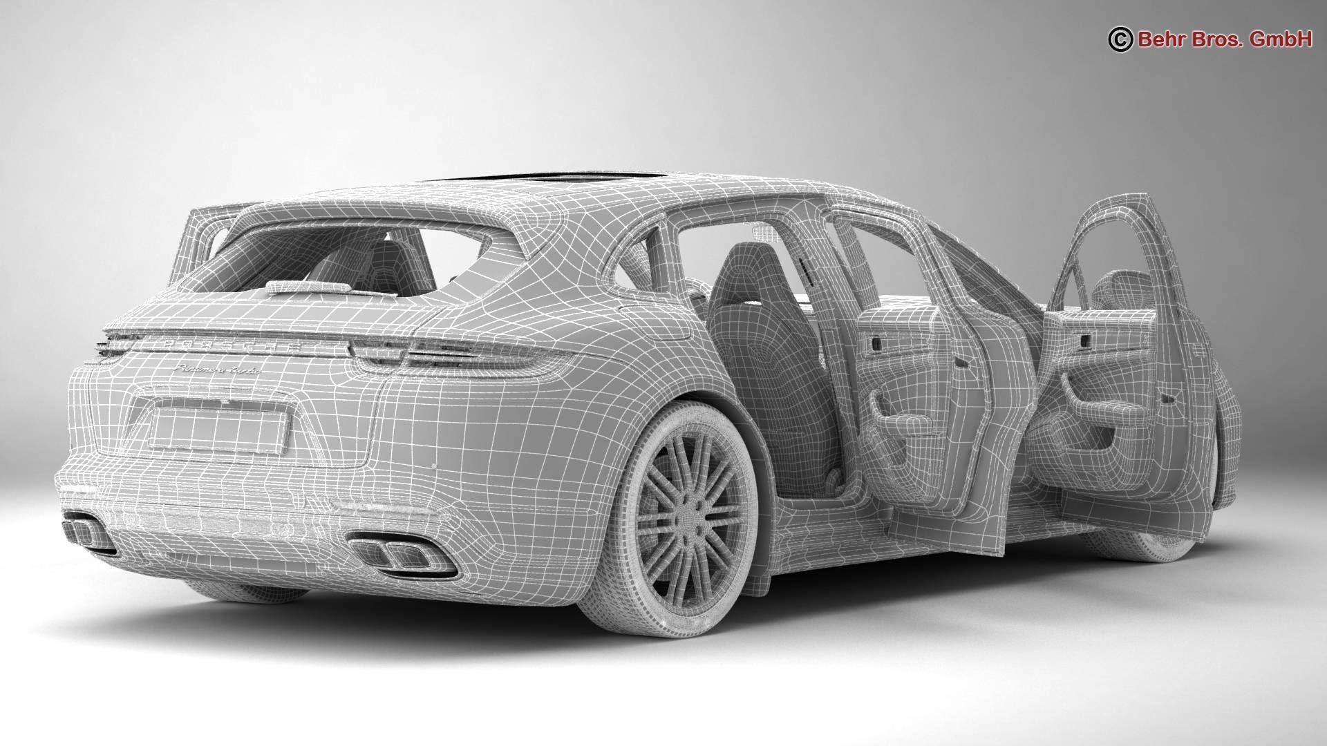Porsche Panamera Sport Turismo Turbo 2018 3D model_19