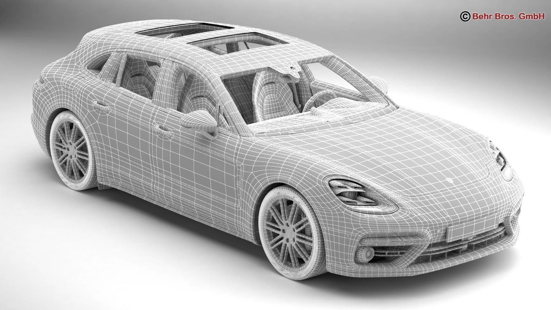 Porsche Panamera Sport Turismo Turbo 2018 3D model_15