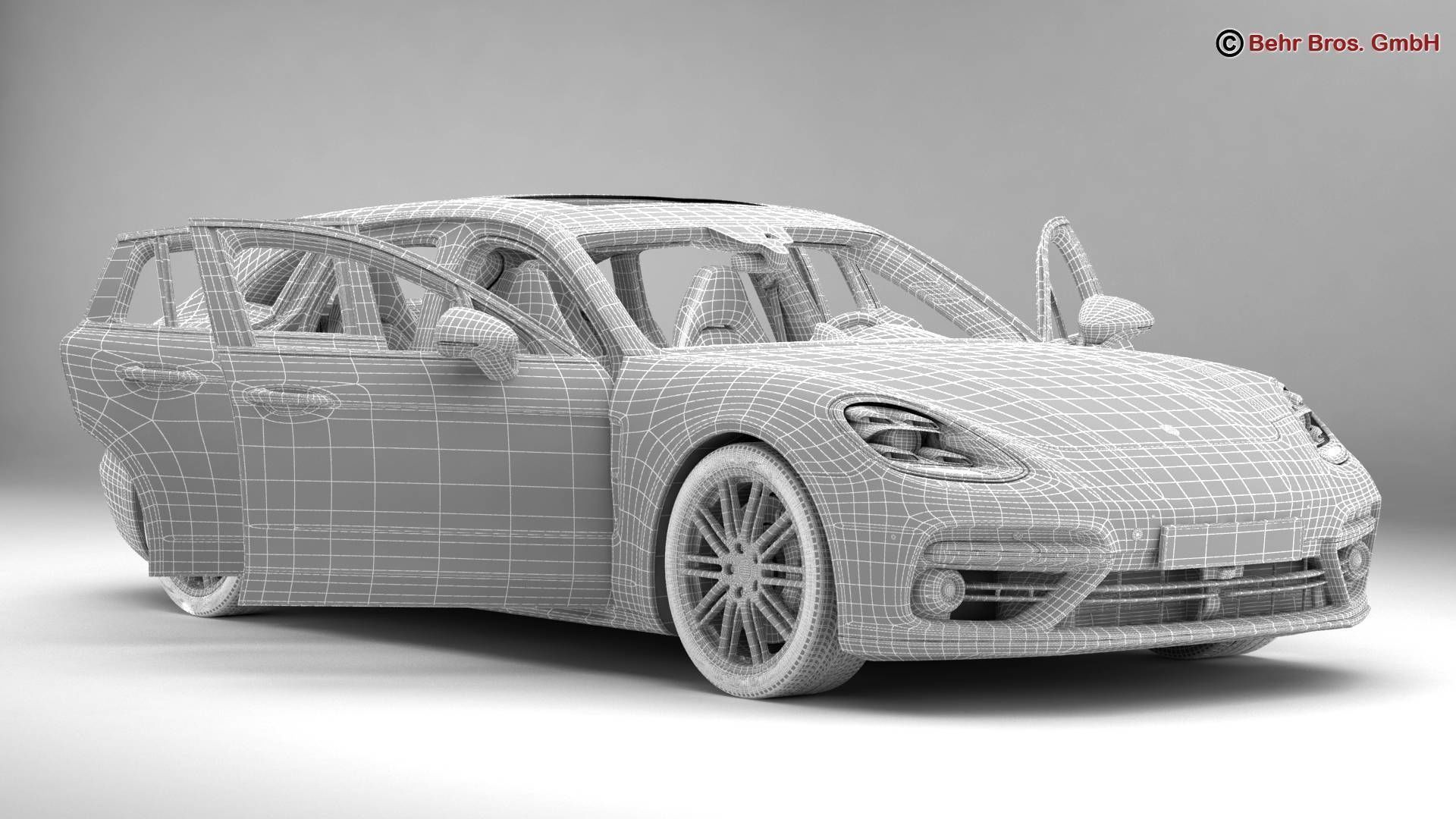 Porsche Panamera Sport Turismo Turbo 2018 3D model_17