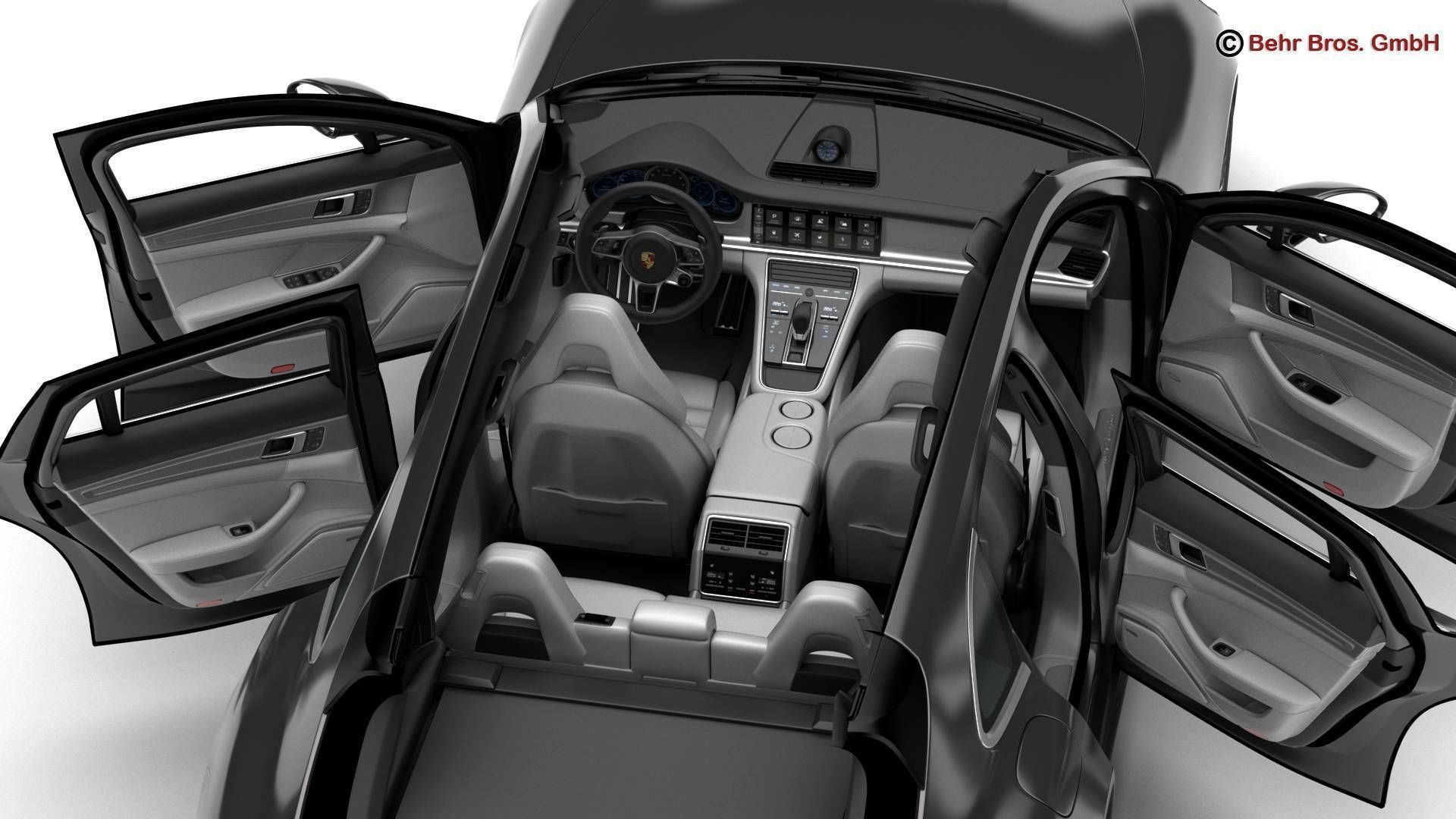 Porsche Panamera Sport Turismo Turbo 2018 3D model_12