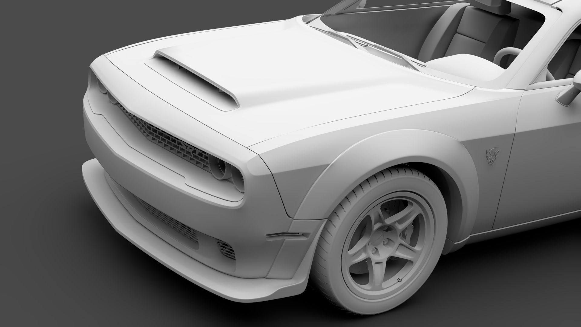 Dodge Challenger SRT Demon 2018 3D model_13