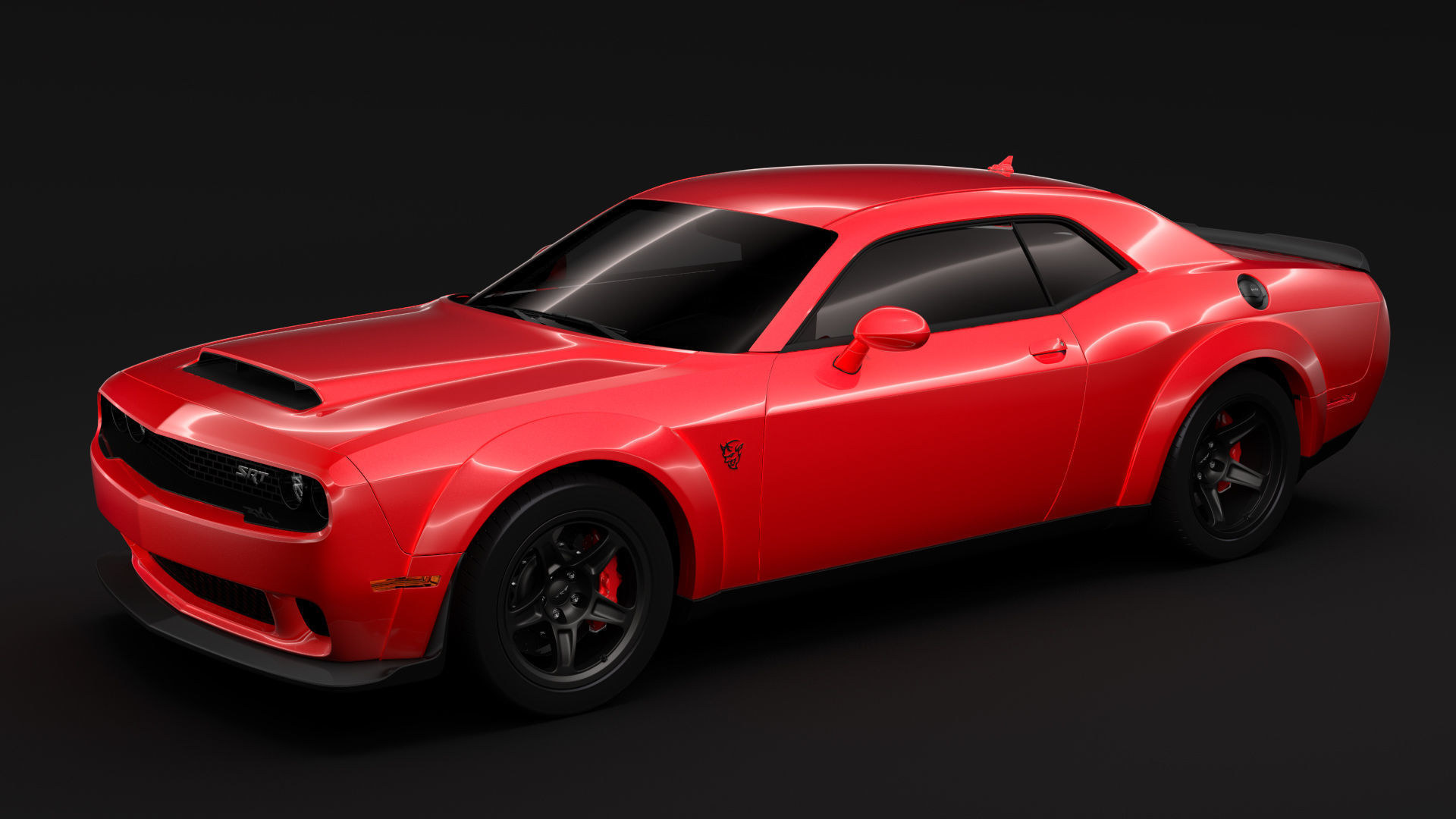 Dodge Challenger SRT Demon 2018 3D model_3
