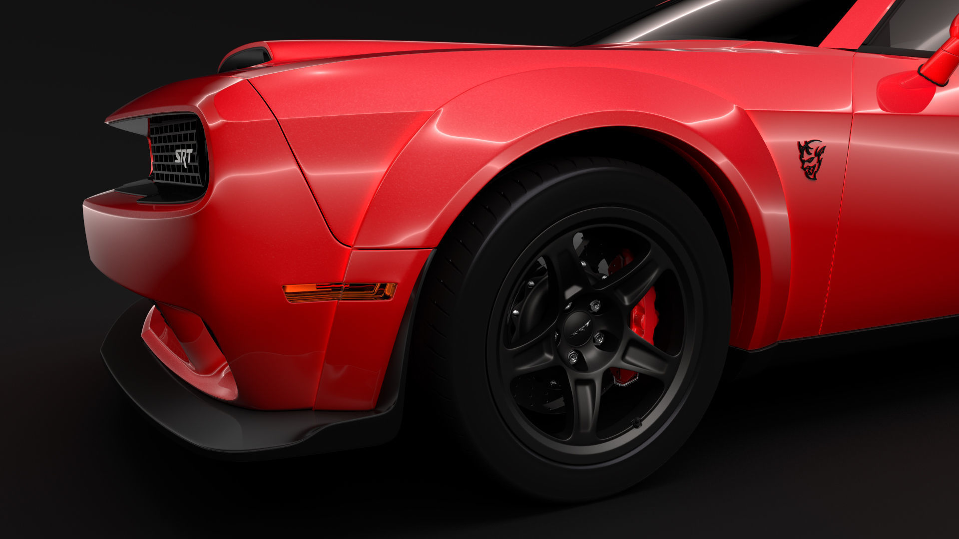Dodge Challenger SRT Demon 2018 3D model_4