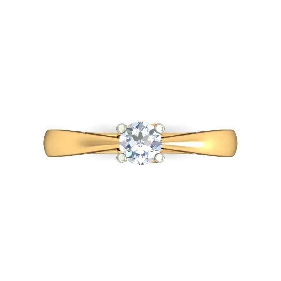 Solitaire Engagement ring  3D print model 3 3D print model_3