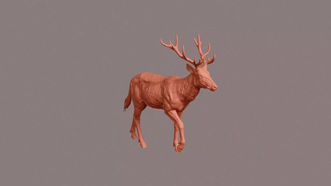 Walking Pere Davids Deer 3D print model